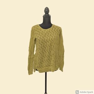 3/55$ J. Jill green geometric knit sweater size XS